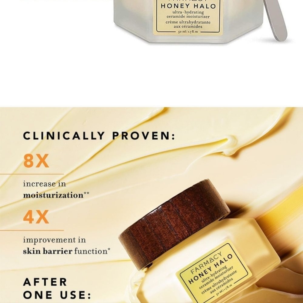 Farmacy Honey Halo Ultra-Hydrating Moisturizer with Cream and Brown